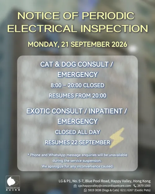 Service Arrangements for Electrical Inspection on 21 September 2026